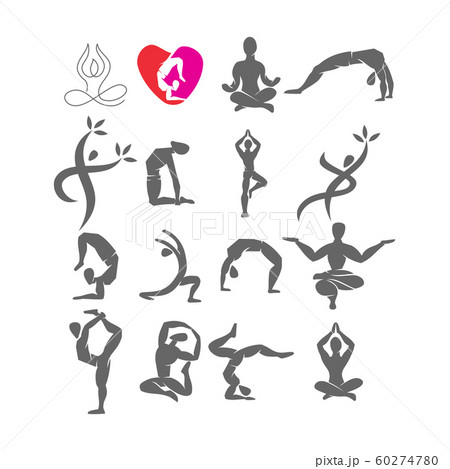 Yoga logo Collection design emblem meditation  60274780