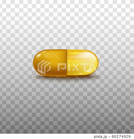 Fish oil, Omega 3 or vitamins capsule realistic vector illustration isolated. 60274929