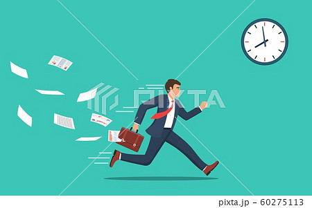 Businessman running and hurry up 60275113
