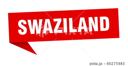 Swaziland sticker. Red Swaziland signpost pointer 60275983