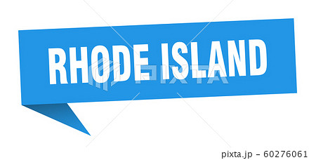 Rhode Island sticker. Blue Rhode Island signpost Rhode Island sticker. Blue Rhode Island signpost 60276061