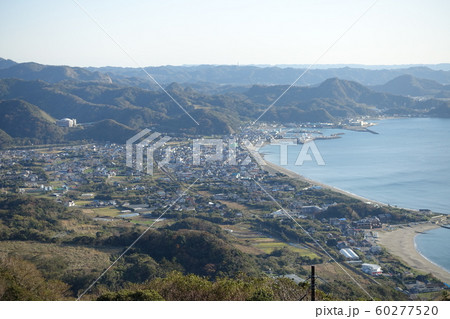 千葉県鋸南町保田　町並み　俯瞰ロング　hota kyonan-machi chiba Japan 60277520