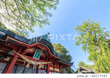 八幡朝見神社 大分県別府市の写真素材