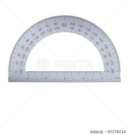 Steel circular protractor with a ruler in metric 60278218