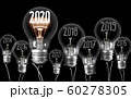 Light Bulbs with New Year 2020 60278305