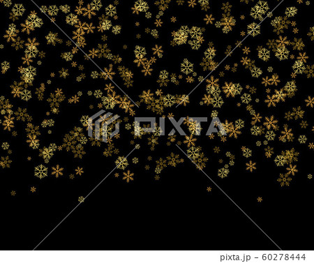 Golden snowflakes falling from the sky Golden snowflakes falling from the sky 60278444