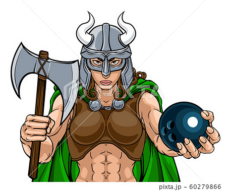 Viking Female Gladiator Bowling Warrior Woman 60279866