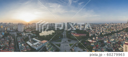 Panorama Aerial Drone Shot of Nghia Do Park and Vietnam Museum of Ethnology, Ha Noi, Viet Nam Panorama Aerial Drone Shot of Nghia Do Park and Vietnam Museum of Ethnology, Ha Noi, Viet Nam 60279963