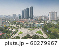 Panorama Aerial Drone Shot of A Crossroads in Ha Noi, Viet Nam 60279967