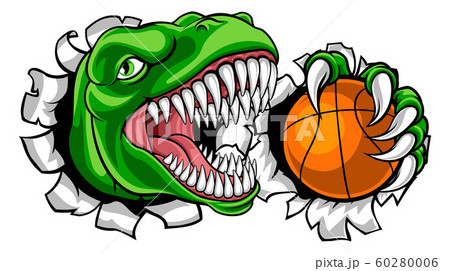 Dinosaur Basketball Player Animal Sports Mascot Dinosaur Basketball Player Animal Sports Mascot 60280006