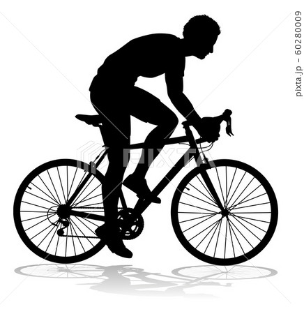 Bike Cyclist Riding Bicycle Silhouette Bike Cyclist Riding Bicycle Silhouette 60280009