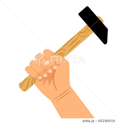 Hand with hammer icon 60280016