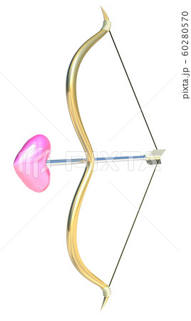ハートの弓矢のイラスト素材