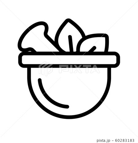medicinal herbs icon vector. Isolated contour symbol illustration 60283183