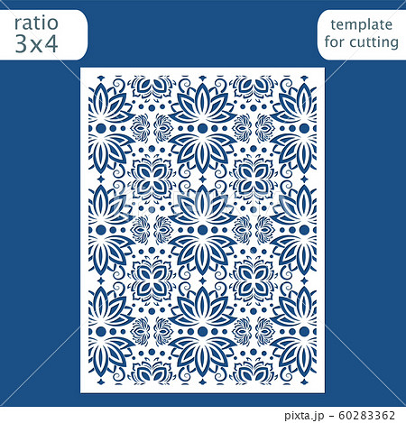 Laser cut wedding invitation card template. Laser cut wedding invitation card template. 60283362
