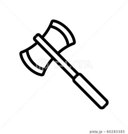 axe warrior icon vector. Isolated contour symbol illustration axe warrior icon vector. Isolated contour symbol illustration 60283383