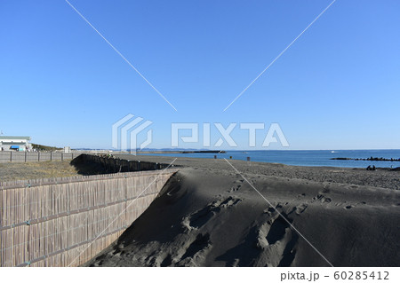 秋の湘南ひらつかビーチパーク の写真素材