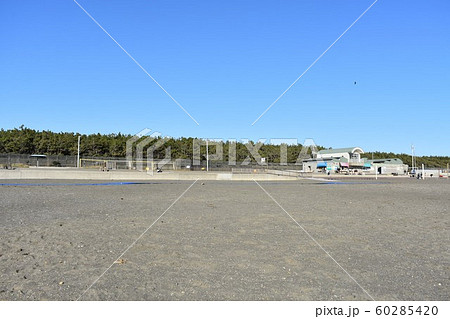 秋の湘南ひらつかビーチパーク の写真素材