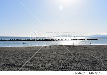 秋の湘南ひらつかビーチパーク の写真素材