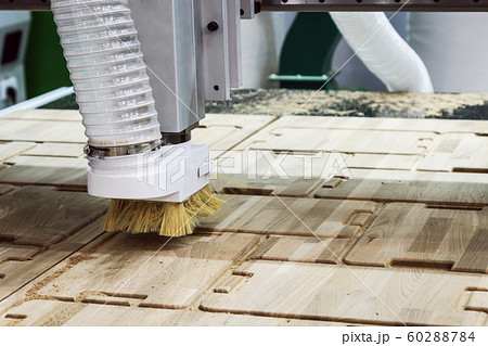 woodworking machine with a cutter and brush 60288784