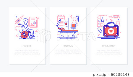 Medical clinic - vector line design style banners 60289143