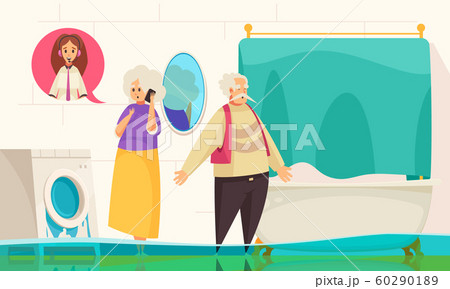 Call Center Service Flat Composition Call Center Service Flat Composition 60290189