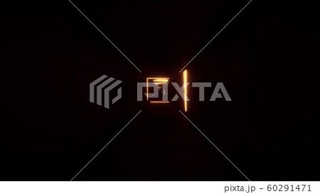 highly abstract design tunnel corridor with glowing light patterns 3d illustration wallpaper background 60291471