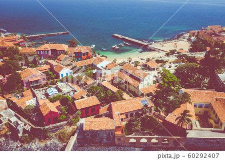 Aerial view of Goree Island. Goree. Dakar, 60292407