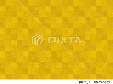 背景：市松模様 幾何学模様 幾何学 金箔 屏風 金 ゴールド テクスチャー 和風 60292829