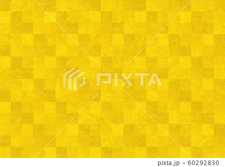 背景：市松模様 幾何学模様 幾何学 金箔 屏風 金 ゴールド テクスチャー 和風 60292830