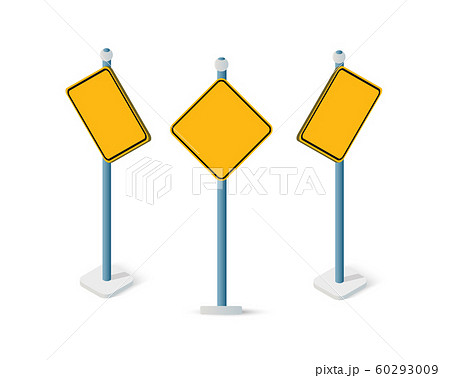 Road signs isometric set street object Road signs isometric set street object 60293009