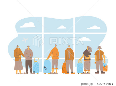 Travel people stand full length Vector flat design 60293463