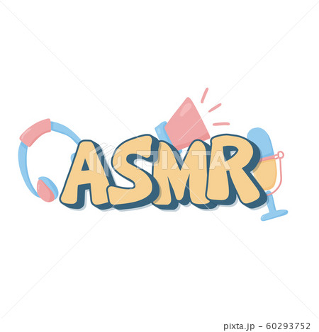ASMR text acronym. Vector hand drawn letters. ASMR text acronym. Vector hand drawn letters. 60293752