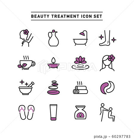 BEAUTY TREATMENT ICON SET 60297783