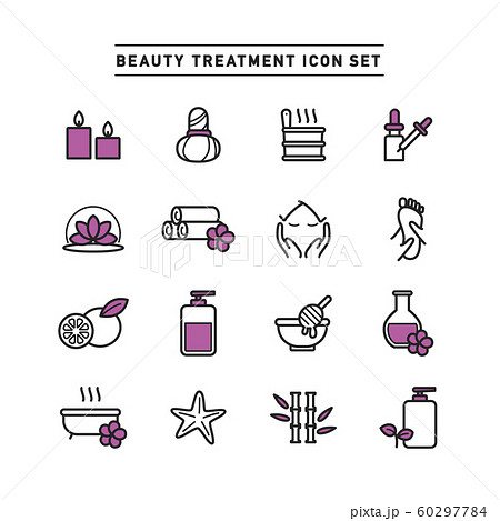 BEAUTY TREATMENT ICON SET 60297784