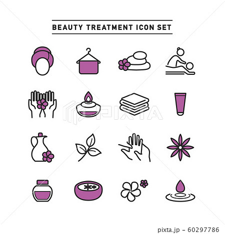 BEAUTY TREATMENT ICON SET 60297786
