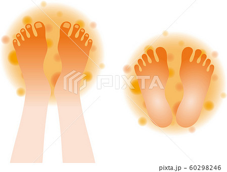 あたたかな足の甲・足裏　セット　輪郭なし 60298246