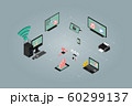 Wireless technologies isometric and electronic 60299137
