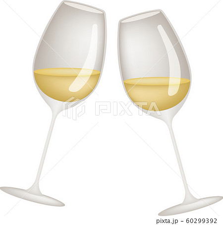 乾杯 ワイングラス ベクター イラスト 白ワイン ドリンク お酒 アルコールのイラスト素材