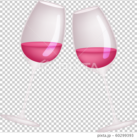 乾杯 ワイングラス ベクター イラスト ロゼ ドリンク お酒 アルコールのイラスト素材