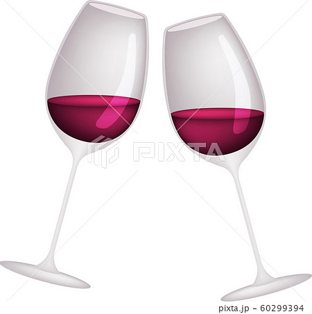 乾杯 ワイングラス ベクター イラスト 赤ワイン ボルドー ドリンク お酒 アルコールのイラスト素材
