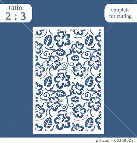 Laser cut wedding card template, paper openwork 60300025