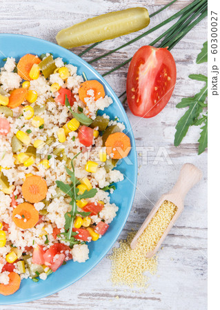 Salad with couscous and vegetables Salad with couscous and vegetables 60300027