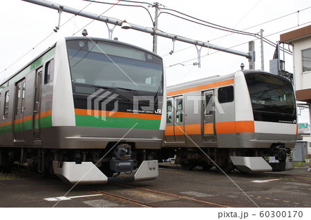 東京総合車両センターで展示されるE233系 東京総合車両センターで展示されるE233系 60300170