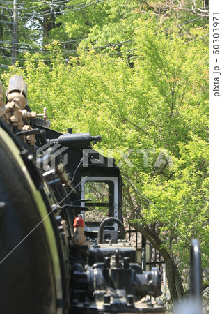 東京都青梅市の青梅鉄道公園の蒸気機関車 60303971