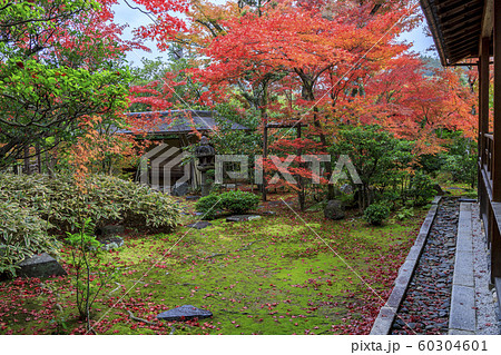 妙心寺 大法院 紅葉の写真素材