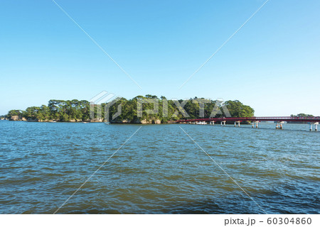 松島　福浦橋　福浦島　日本三景　晴れ 60304860