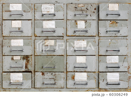Vintage grey metal cabinet with drawers Vintage grey metal cabinet with drawers 60306249