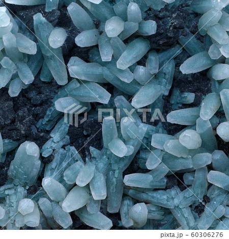 Abstract mineral texture with blue crystals 60306276