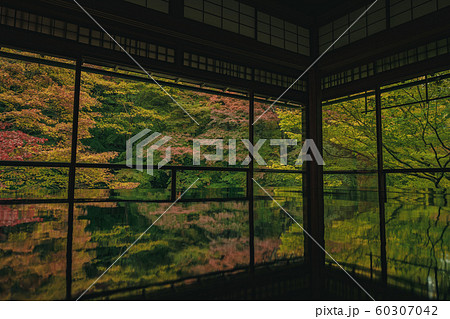 京都　瑠璃光院　お寺　寺　寺社仏閣　八瀬　比叡山　叡山電車　広告　写真素材　紅葉　素材 60307042
